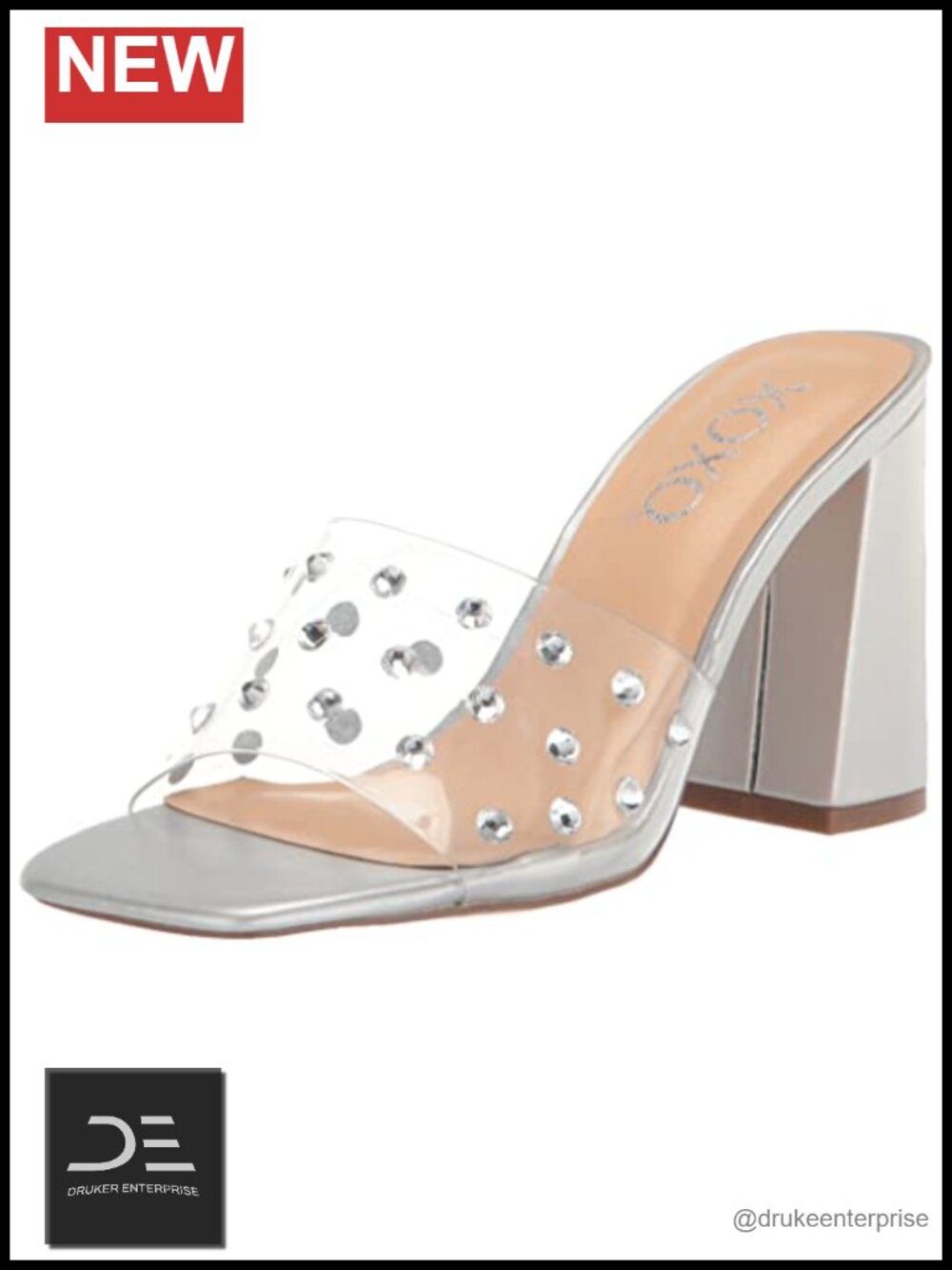 XOXO Razia Clear Block Heel Sandals